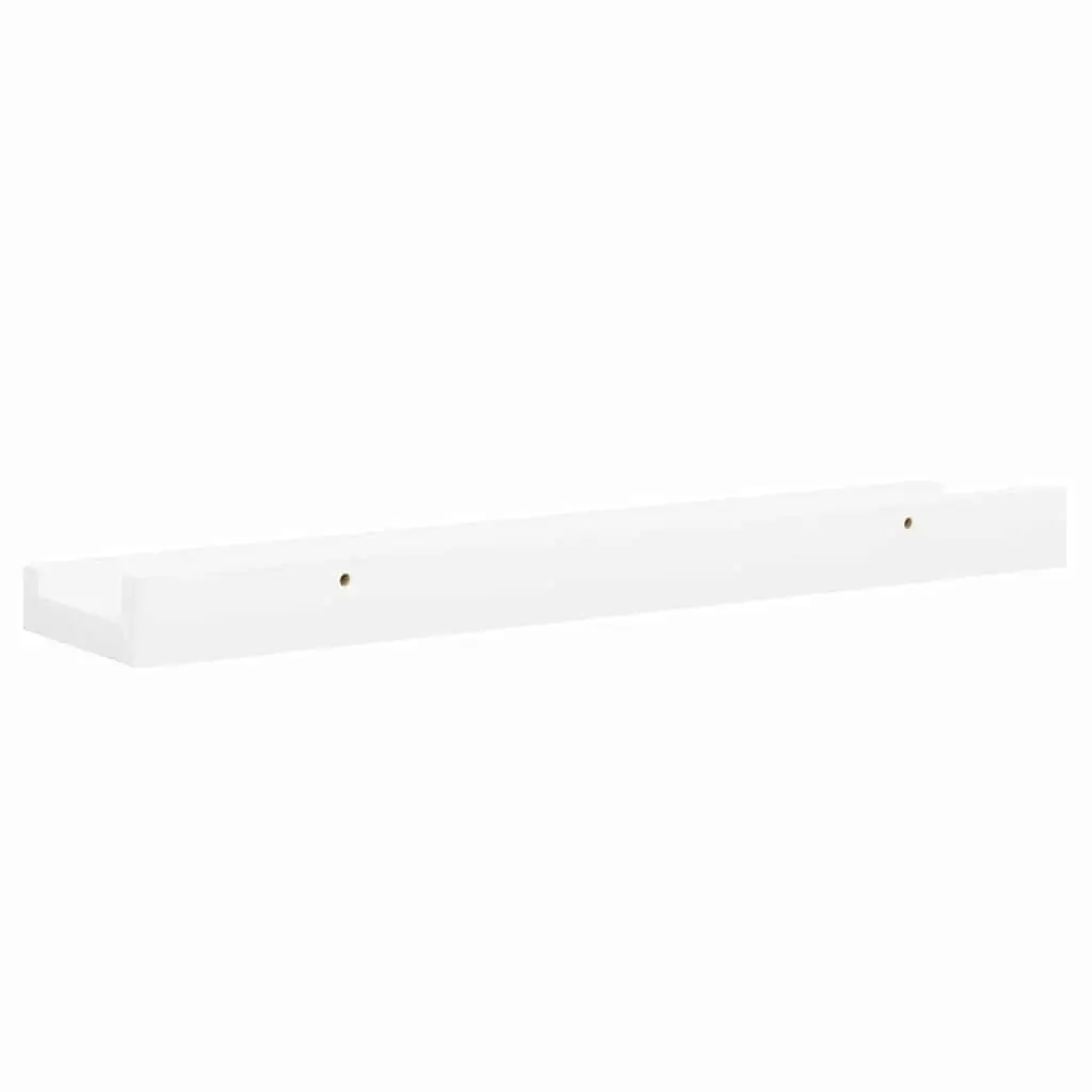 Picture Frame Ledge Shelves Lacquered MDF 40x9x3 cm White 2 Piece