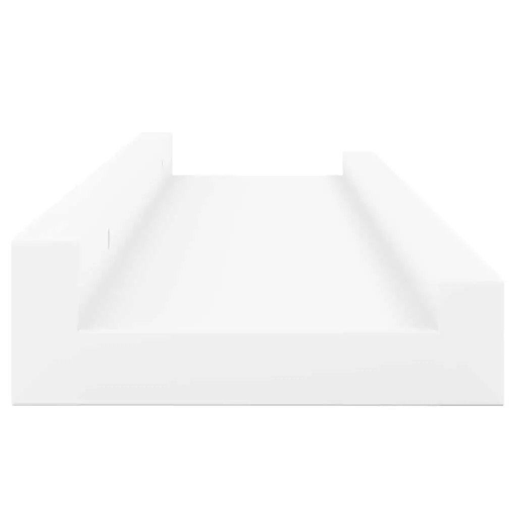Picture Frame Ledge Shelves Lacquered MDF 40x9x3 cm White 2 Piece