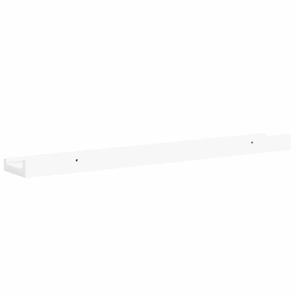 Wall Picture Frame Ledge Shelves 2 pcs White Floating Display Organizer