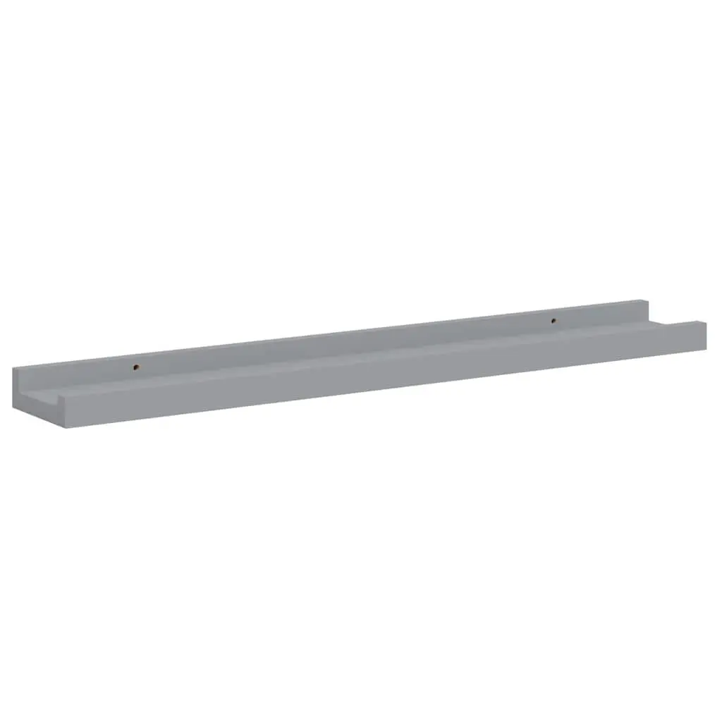 Picture Frame Ledge Shelves MDF 60x9x3cm Grey 2 Piece