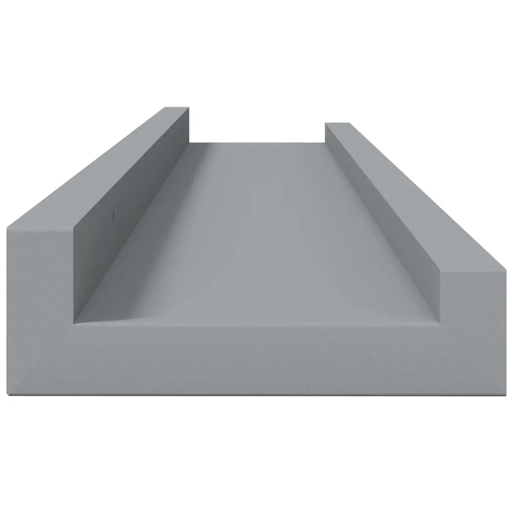 Picture Frame Ledge Shelves MDF 60x9x3cm Grey 2 Piece