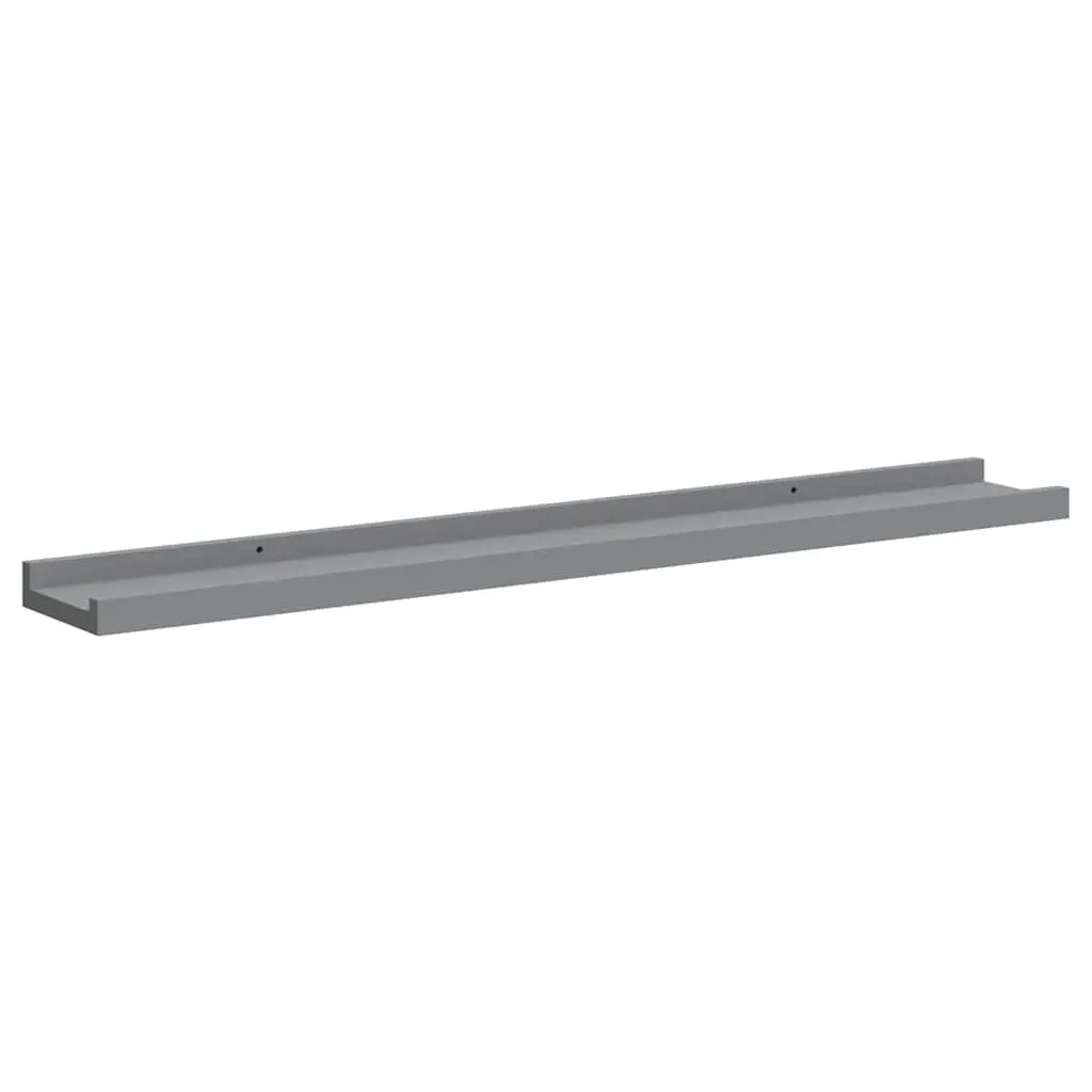 Grey Floating Shelf Set for Pictures and Decor