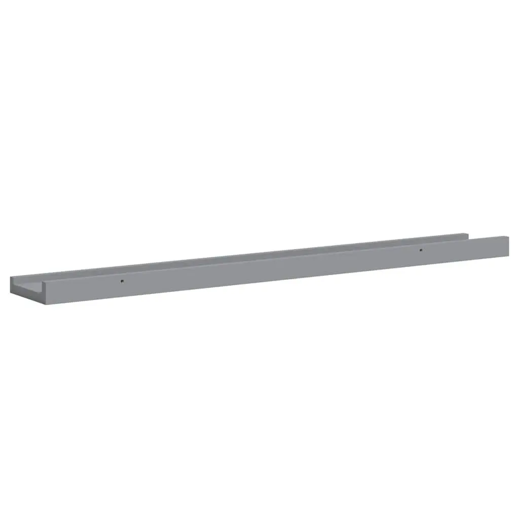 Grey Floating Shelf Set for Pictures and Decor