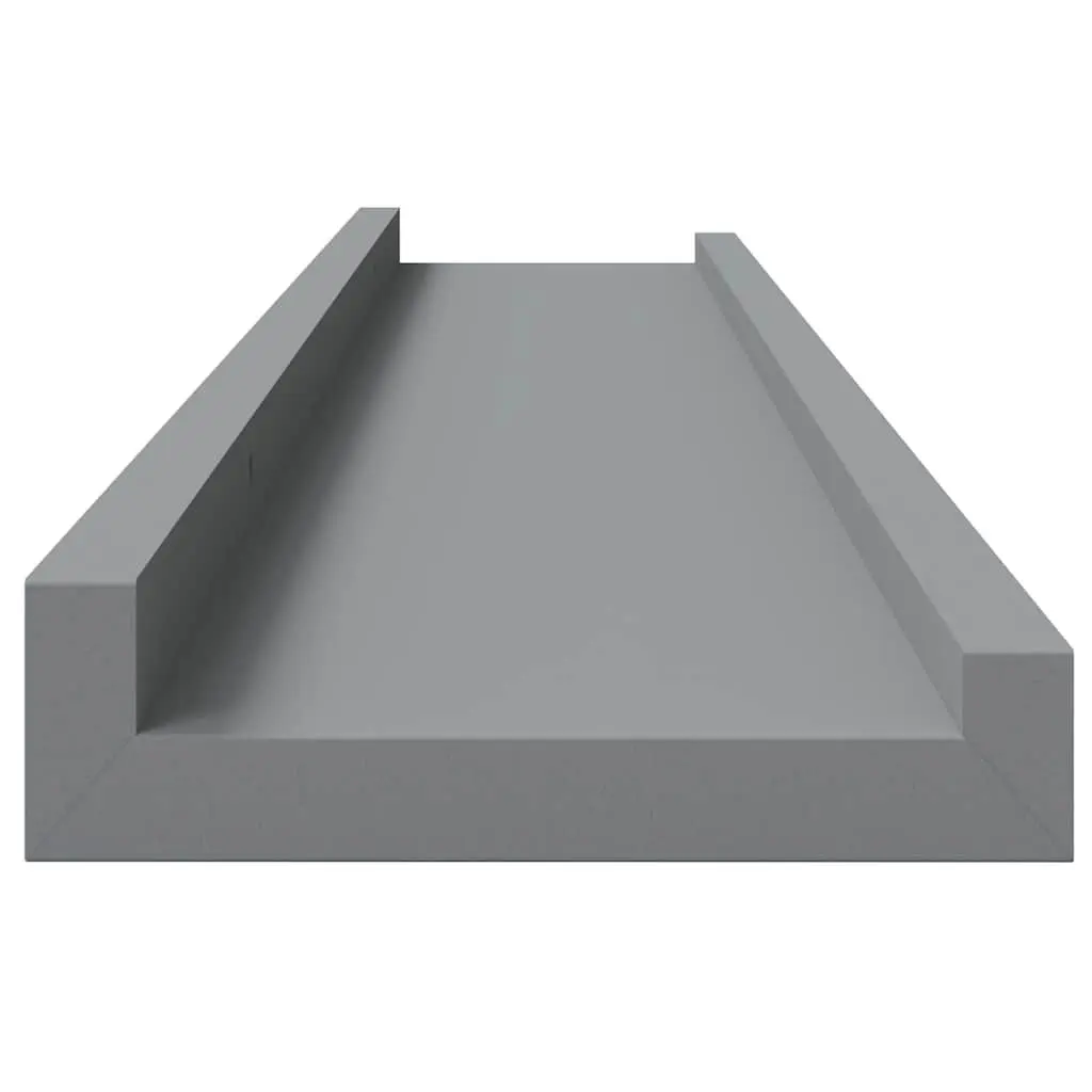 Grey Floating Shelf Set for Pictures and Decor