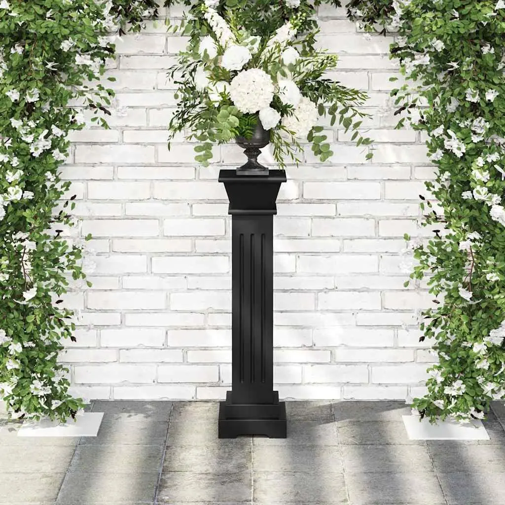 Square Pillar Plant Stand in Black MDF