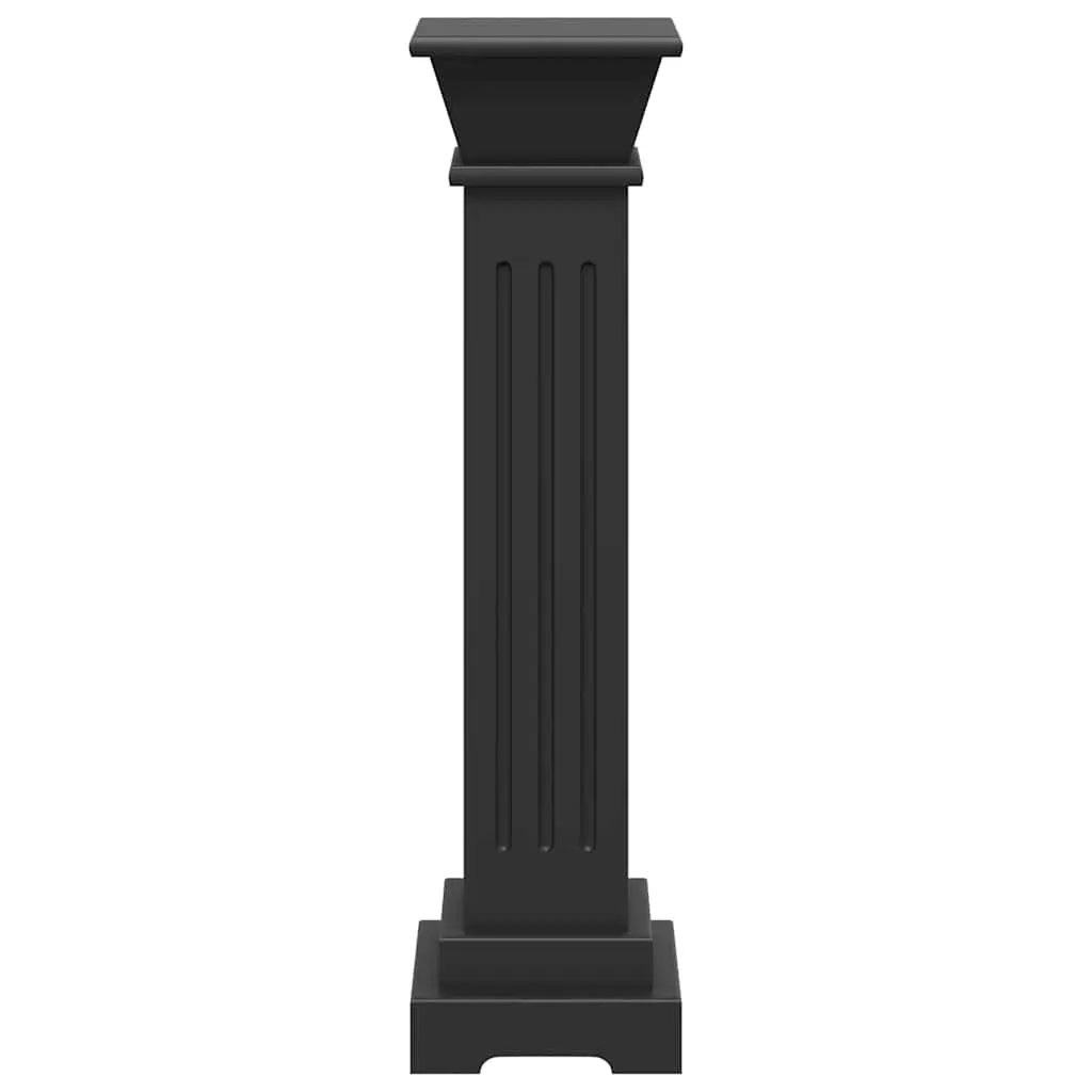 Square Pillar Plant Stand in Black MDF