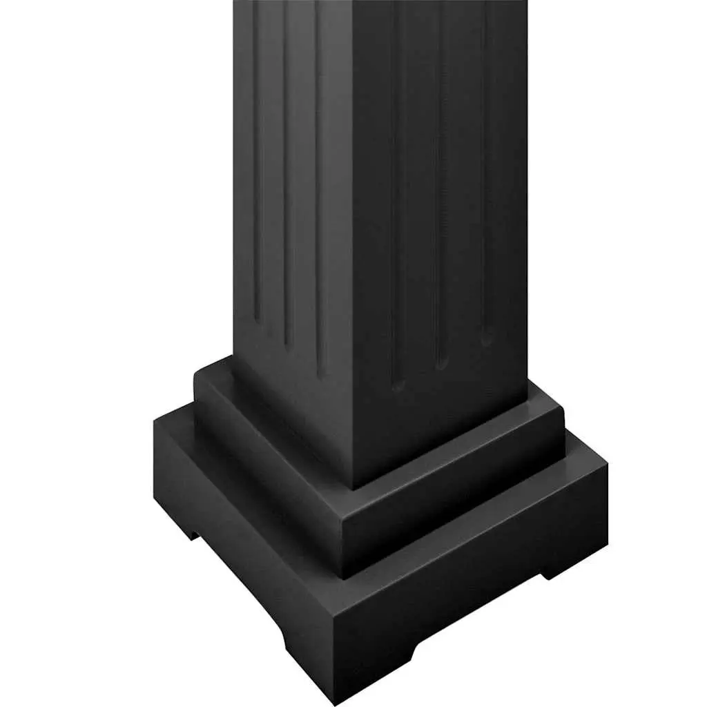 Square Pillar Plant Stand in Black MDF