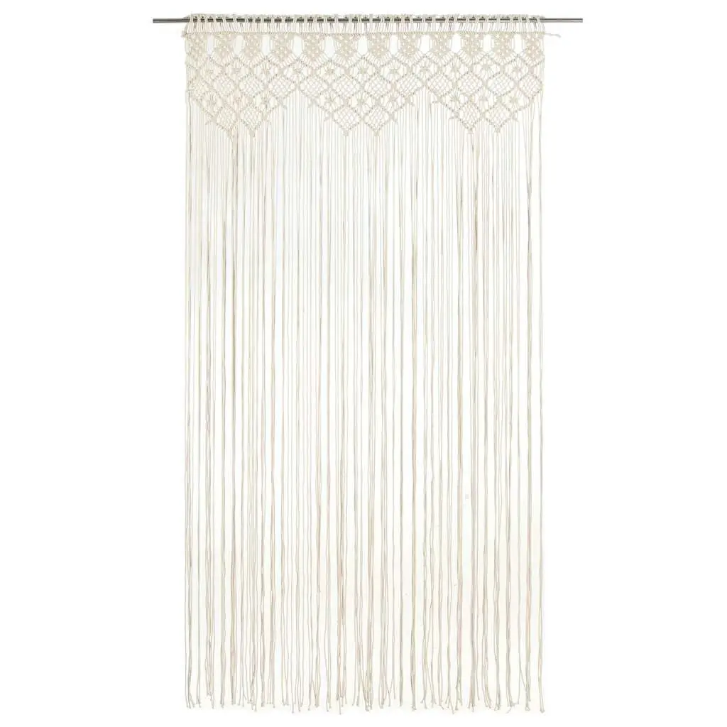 Cotton Macrame String Curtain 140x240 cm in Cream