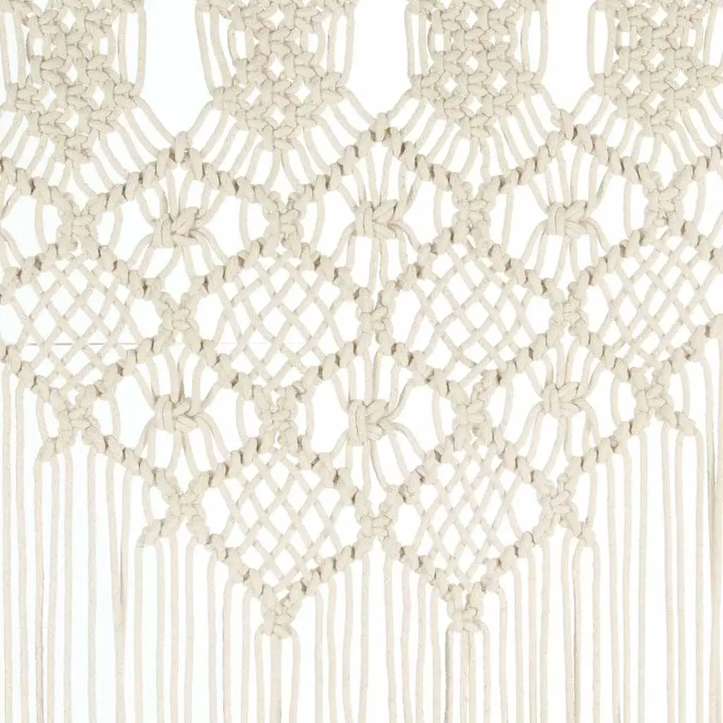 Cotton Macrame String Curtain 140x240 cm in Cream