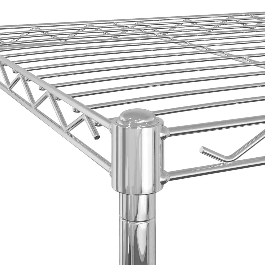 5-Tier Heavy-Duty Wire Storage Shelf with Wheels