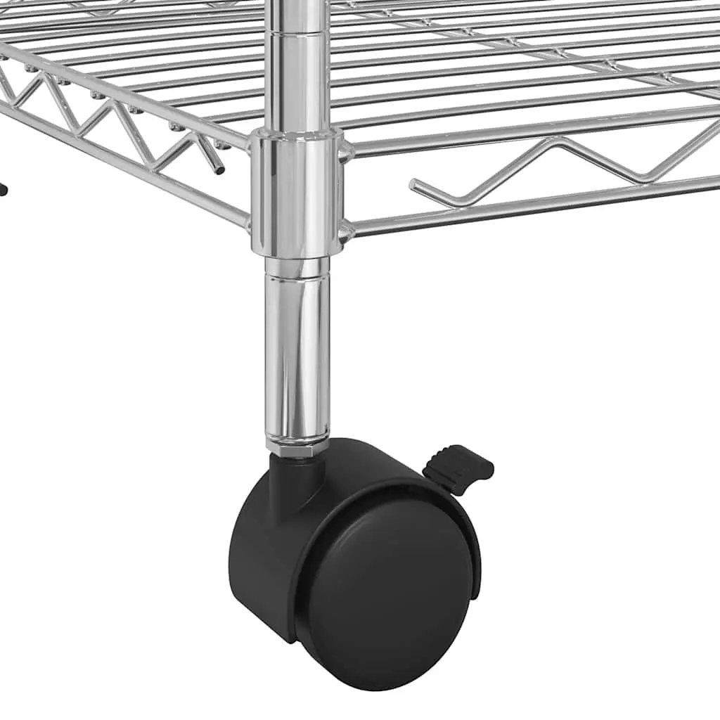 5-Tier Heavy-Duty Wire Storage Shelf with Wheels