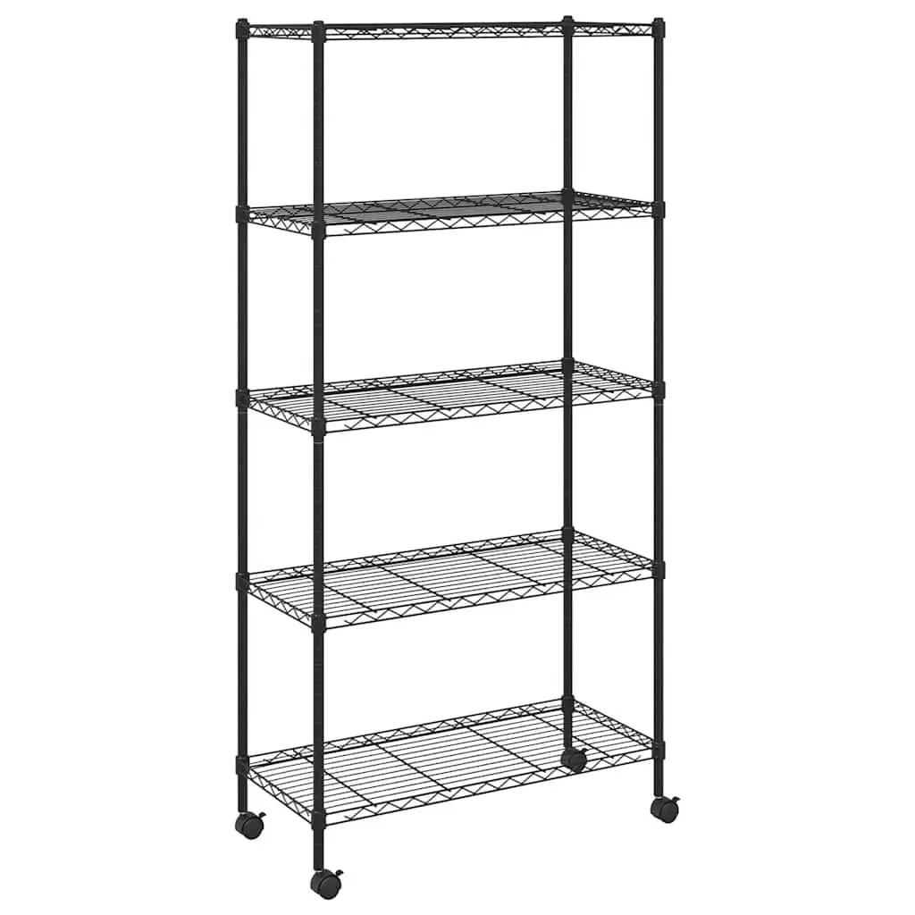 5-Tier Storage Shelf with Wheels for Organised Space
