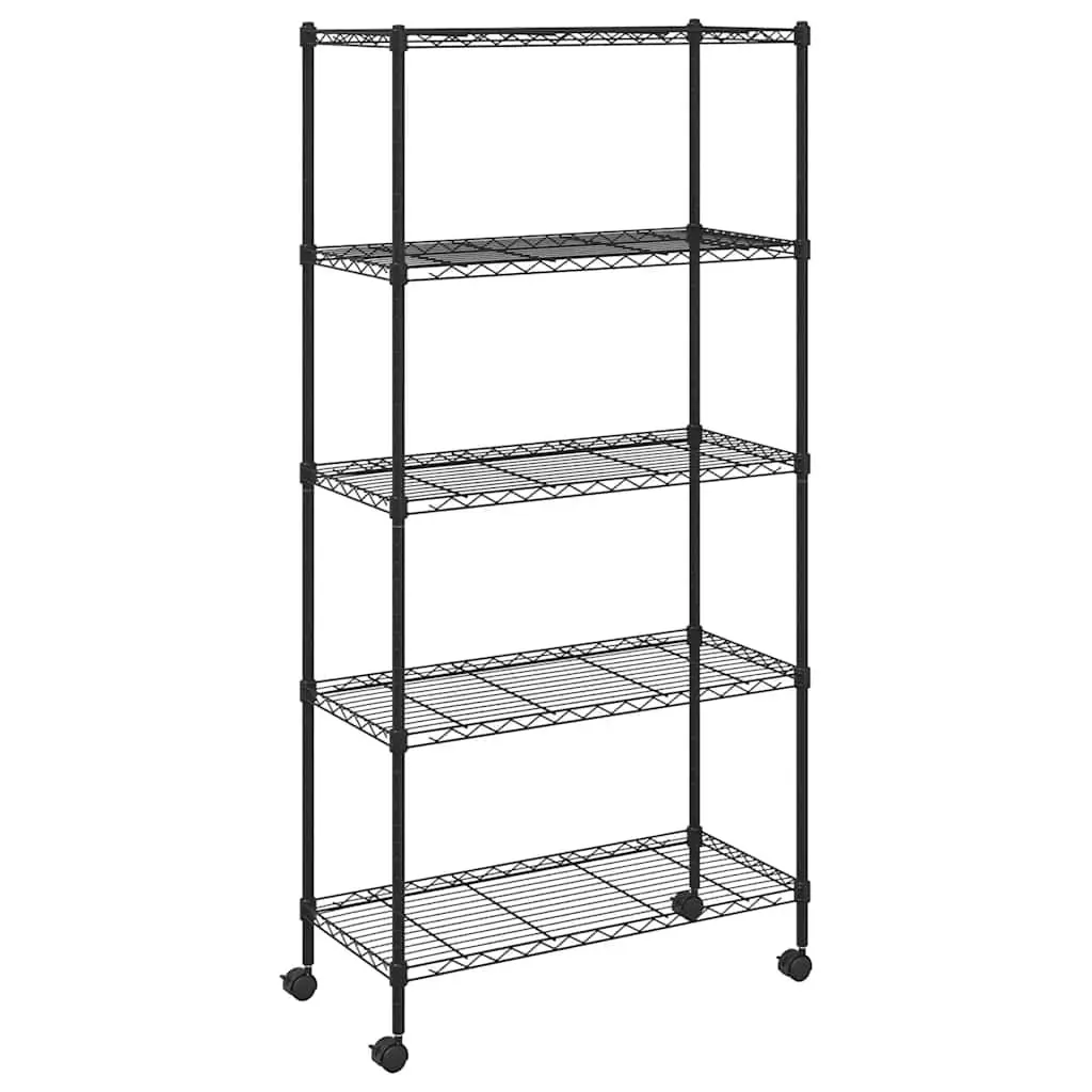 5-Tier Storage Shelf with Wheels for Organised Space