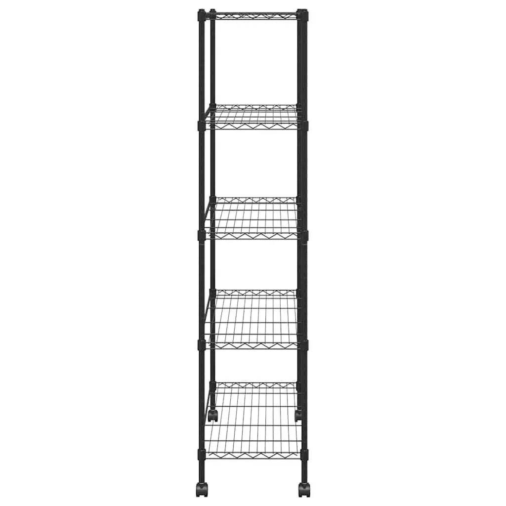 5-Tier Storage Shelf with Wheels for Organised Space