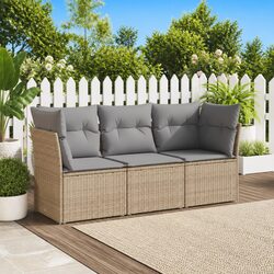 High-Quality 3 Piece Garden Sofa Set in Beige