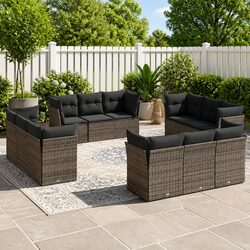 Durable 12 Piece Garden Sofa Set for Outdoor Comfort