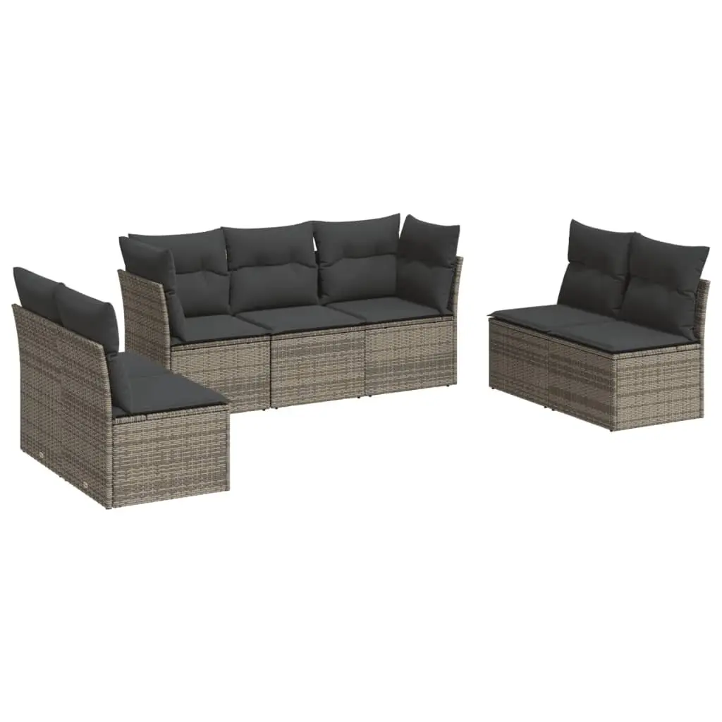 7-Piece Modular Garden Sofa Set with Cushions