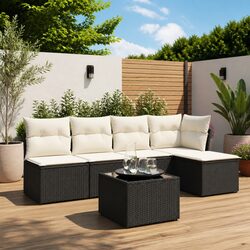 Durable 6-Piece Garden Sofa Set with Cushions