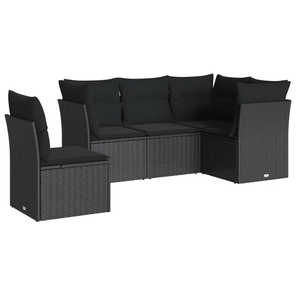 5-Piece Outdoor Garden Sofa Set with Storage