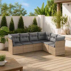 Premium 6-Piece Garden Sofa Set for Outdoor Comfort