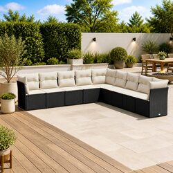 Premium Garden Sofa Set 9 Piece Outdoor Sectional