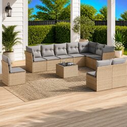 Durable 11 Piece Garden Sofa Set for Outdoor Relaxation