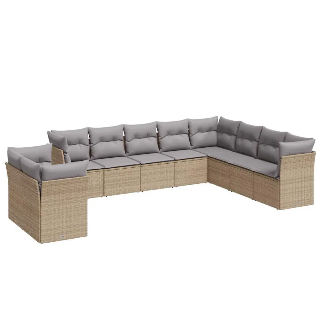10 Piece Modular Outdoor Sofa Set with Storage