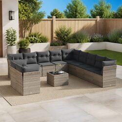 Premium Grey Modular Garden Sofa Set with Storage