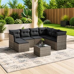 8-Piece Modular Garden Sofa Set for Outdoor Spaces