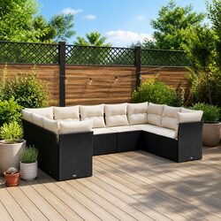 Durable 9 Piece Garden Sofa Set for Outdoor Relaxation