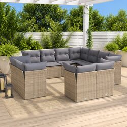 11-Piece Modular Garden Sofa Set for Outdoor Living