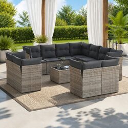 Premium 12-Piece Garden Sofa Set for Outdoor Relaxation