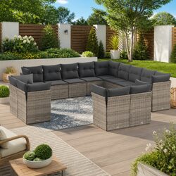 Durable 13 Piece Garden Sofa Set for Outdoor Spaces
