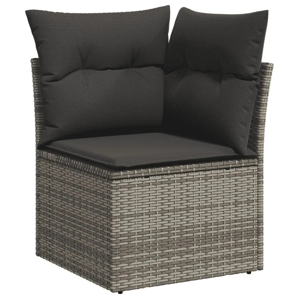 9-Piece Grey Modular Outdoor Sofa Set