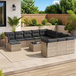 Durable 13 Piece Garden Sofa Set for Outdoor Relaxation