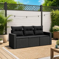 Durable 3 Piece Modular Garden Sofa Set with Storage