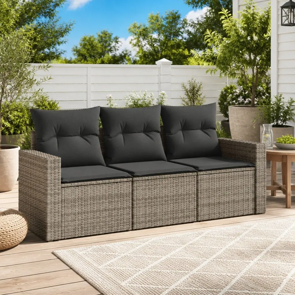 3 Piece Outdoor Garden Sofa Set with Storage