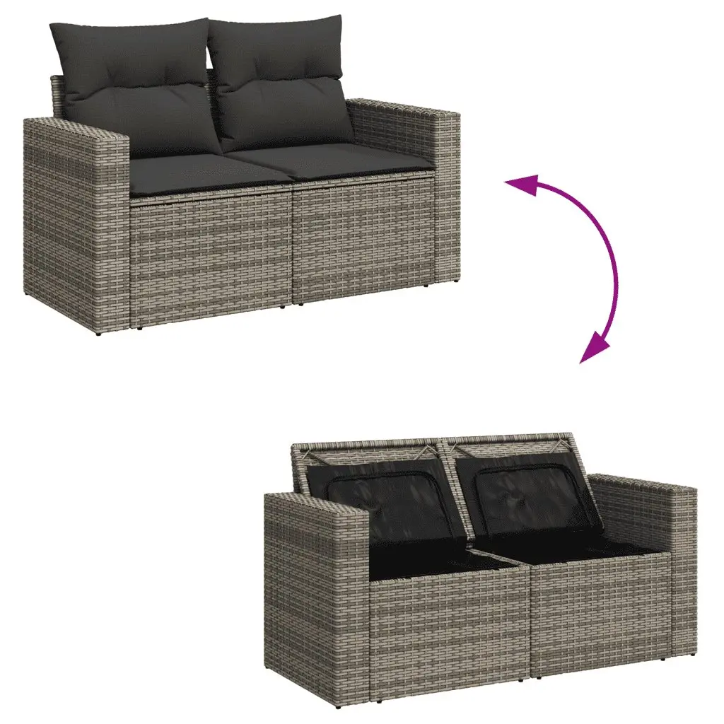 3 Piece Outdoor Garden Sofa Set with Storage