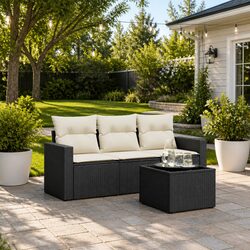 Premium Outdoor Garden Sectional Sofa Set with Storage