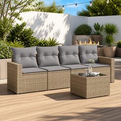 Premium 5-Piece Outdoor Sectional Sofa Set with Storage
