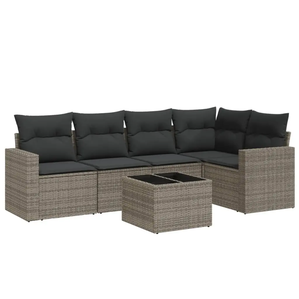 6-Piece Outdoor Sectional Sofa Set with Storage