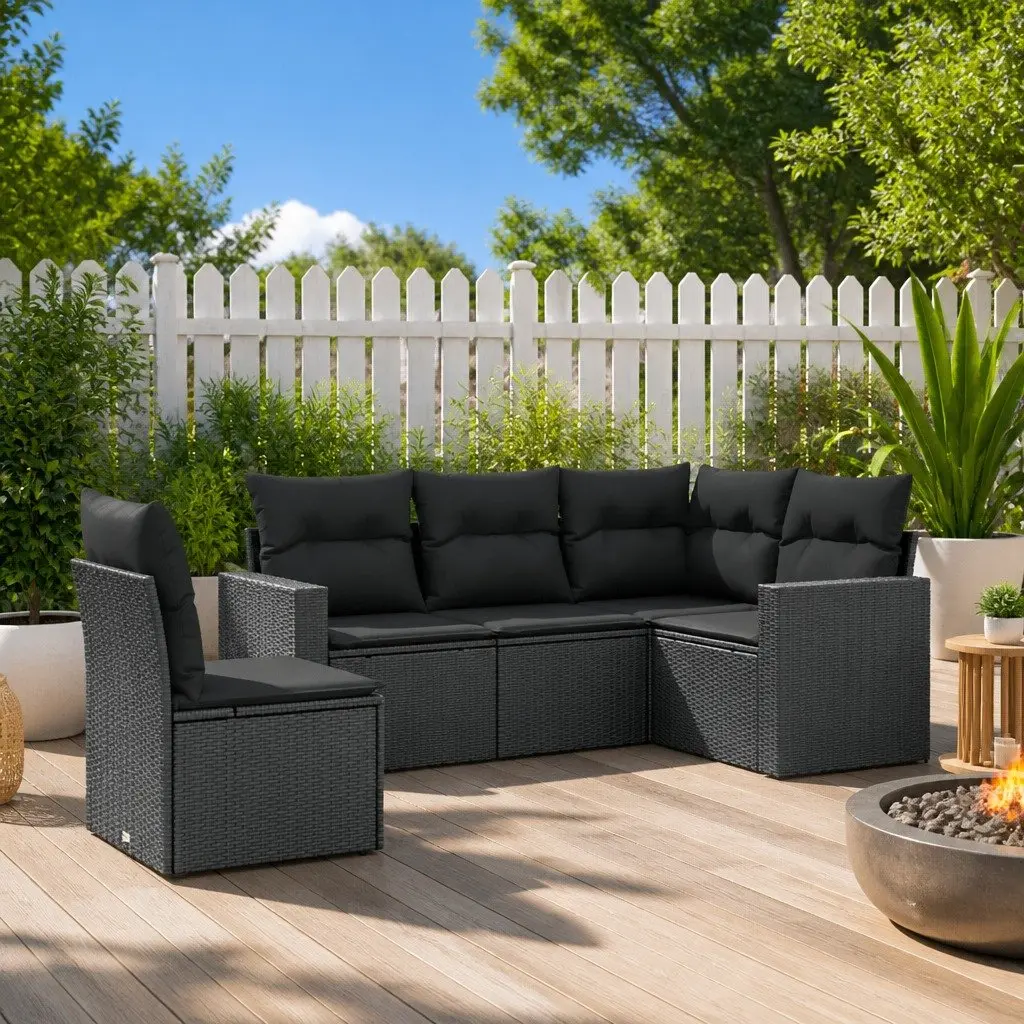 5-Piece Outdoor Garden Sectional Sofa Set