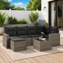 High-Quality 7 Piece Outdoor Sectional Sofa Set with Storage