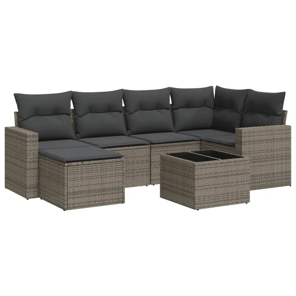 7 Piece Outdoor Sectional Sofa Set with Storage