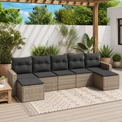 Durable 7 Piece Outdoor Sectional Sofa Set in Grey