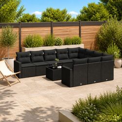 Premium 11-Piece Outdoor Sectional Sofa Set with Storage