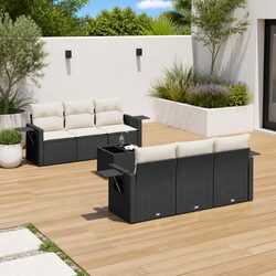 Premium 7-Piece Garden Sofa Set with Cushions