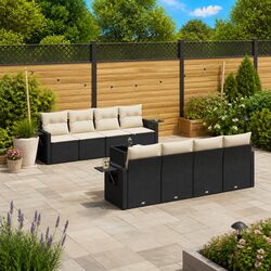 Durable 9-Piece Garden Sofa Set with Cushions