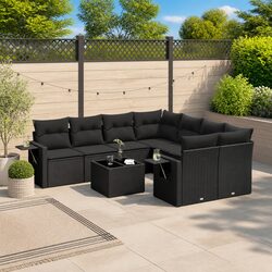Durable 9 Piece Garden Sofa Set for Outdoor Relaxation