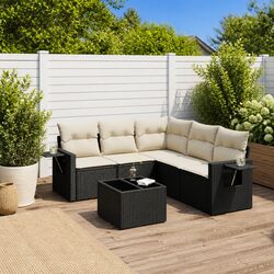 Durable 6 Piece Outdoor Garden Sofa Set with Cushions